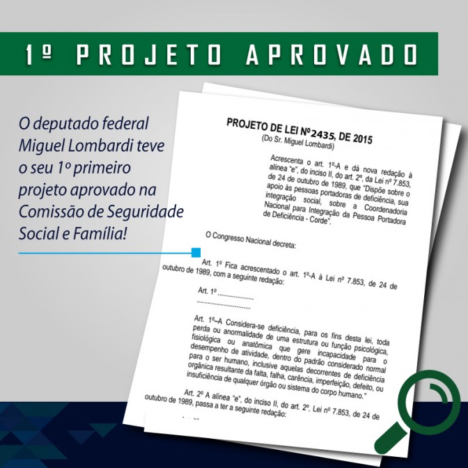 Deputado consegue aprovação de projeto