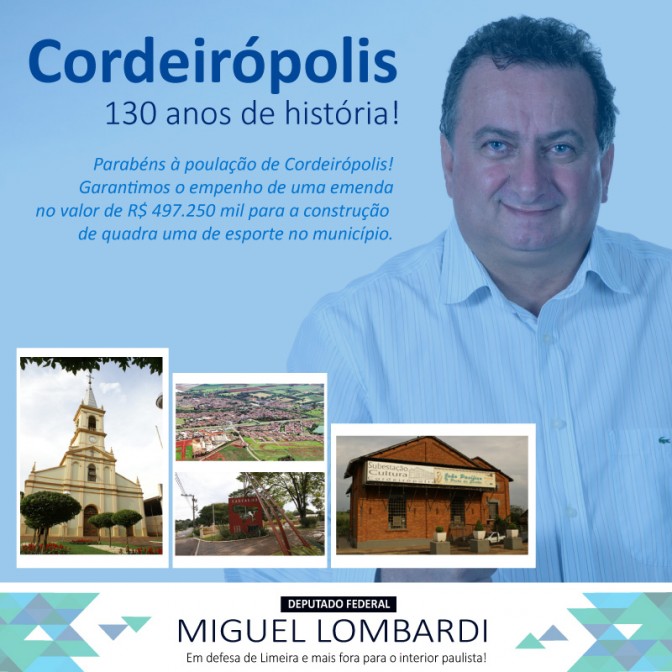 130 anos de Cordeirópolis