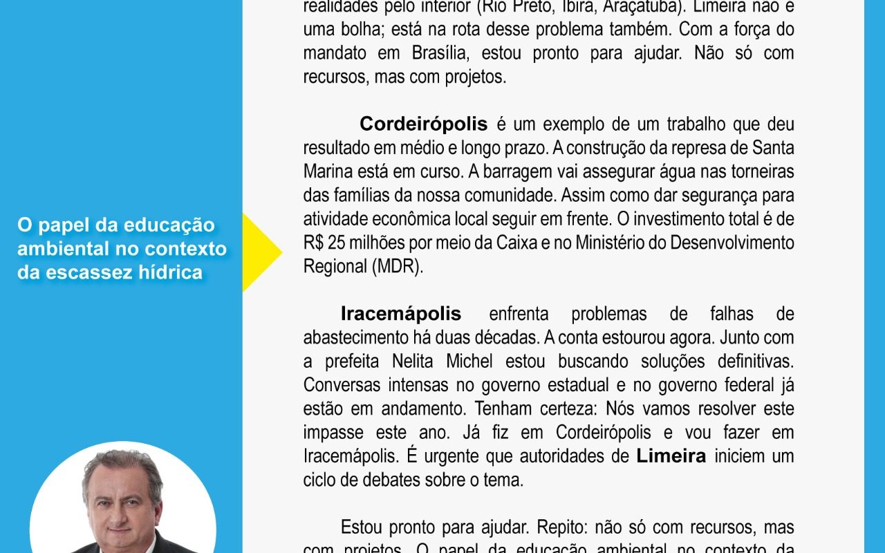 O papel da educação ambiental no contexto da escassez hídrica