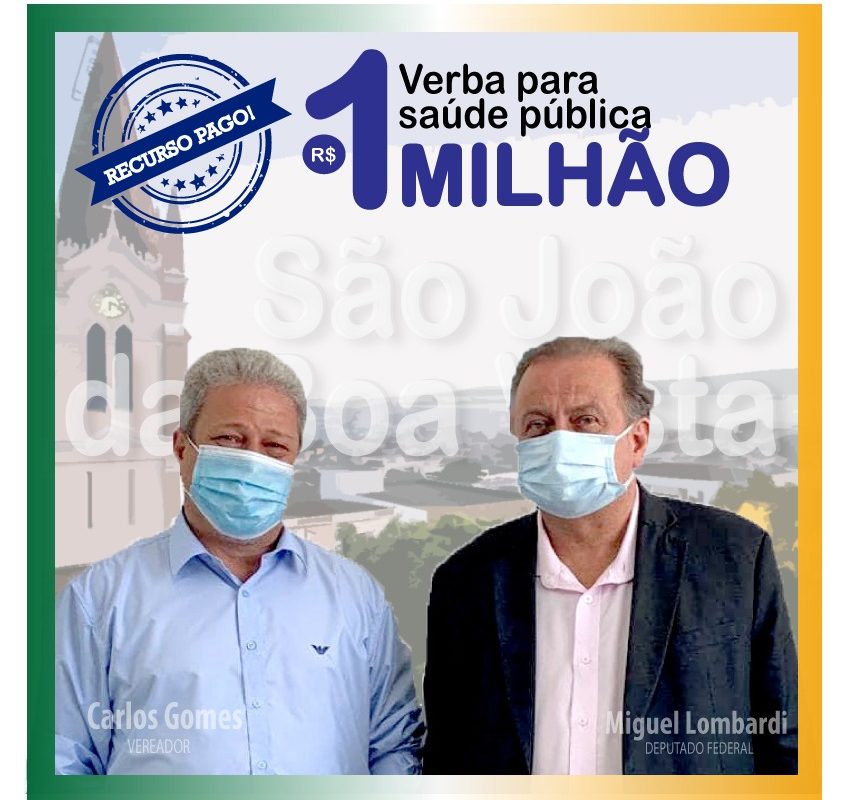 São João da Boa Vista recebe R$ 1 milhão na saúde